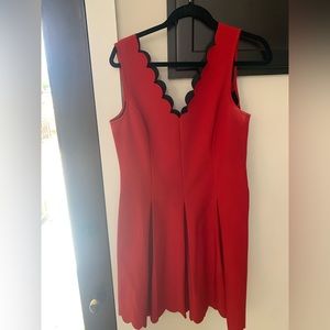 Red Banana Republic Dress With Scalloped Collar